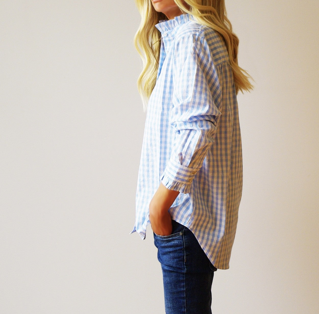 Maple Shirt - Blue & White Gingham