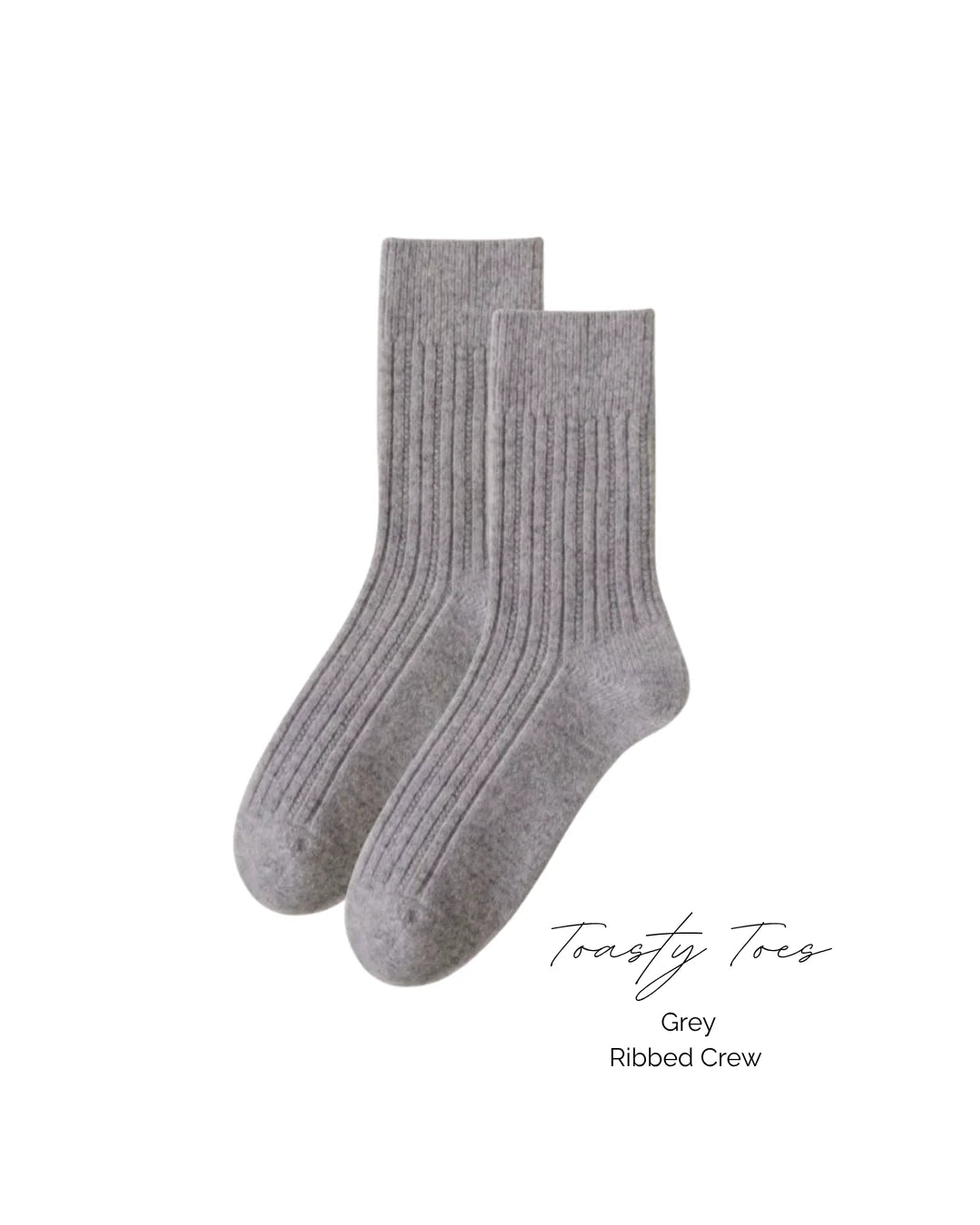 Tasty Toes Woollen Ribbed Crew Socks