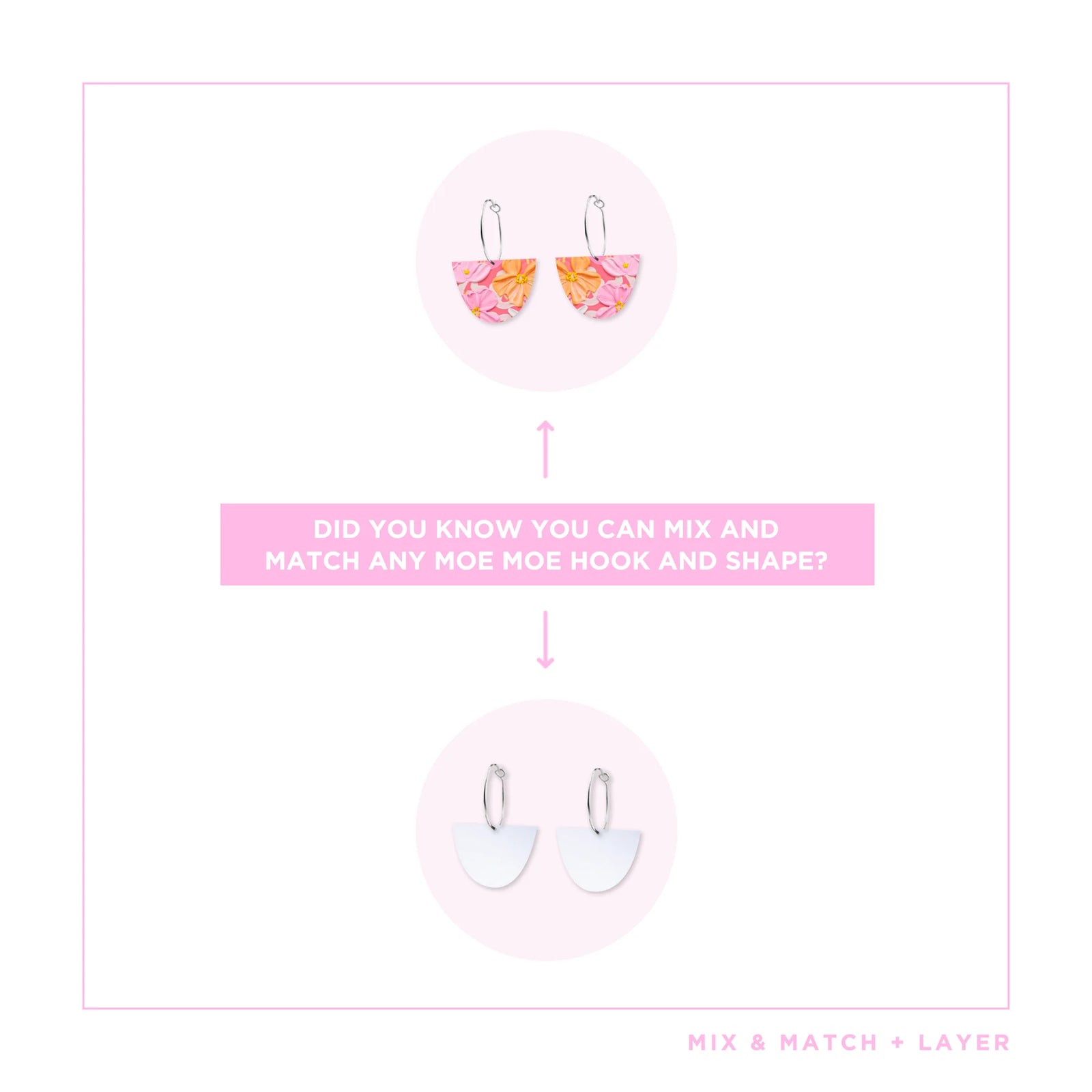 Alex Mason Sorbet Blooms Small Bell Hoop Earring