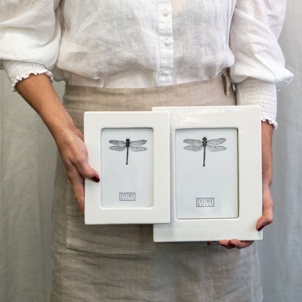 White Ceramic Photo Frame - 5 x 7