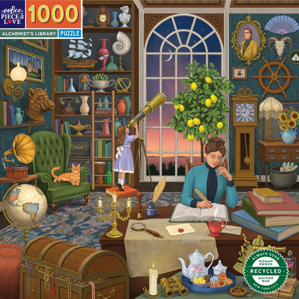 Mill & Hide - Bobangles - eeBoo 1000 Pc Puzzle - Alchemists Library