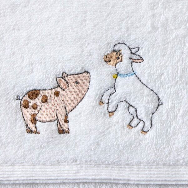Farm Fun Bath Towel & Face Washer in Organza Bag