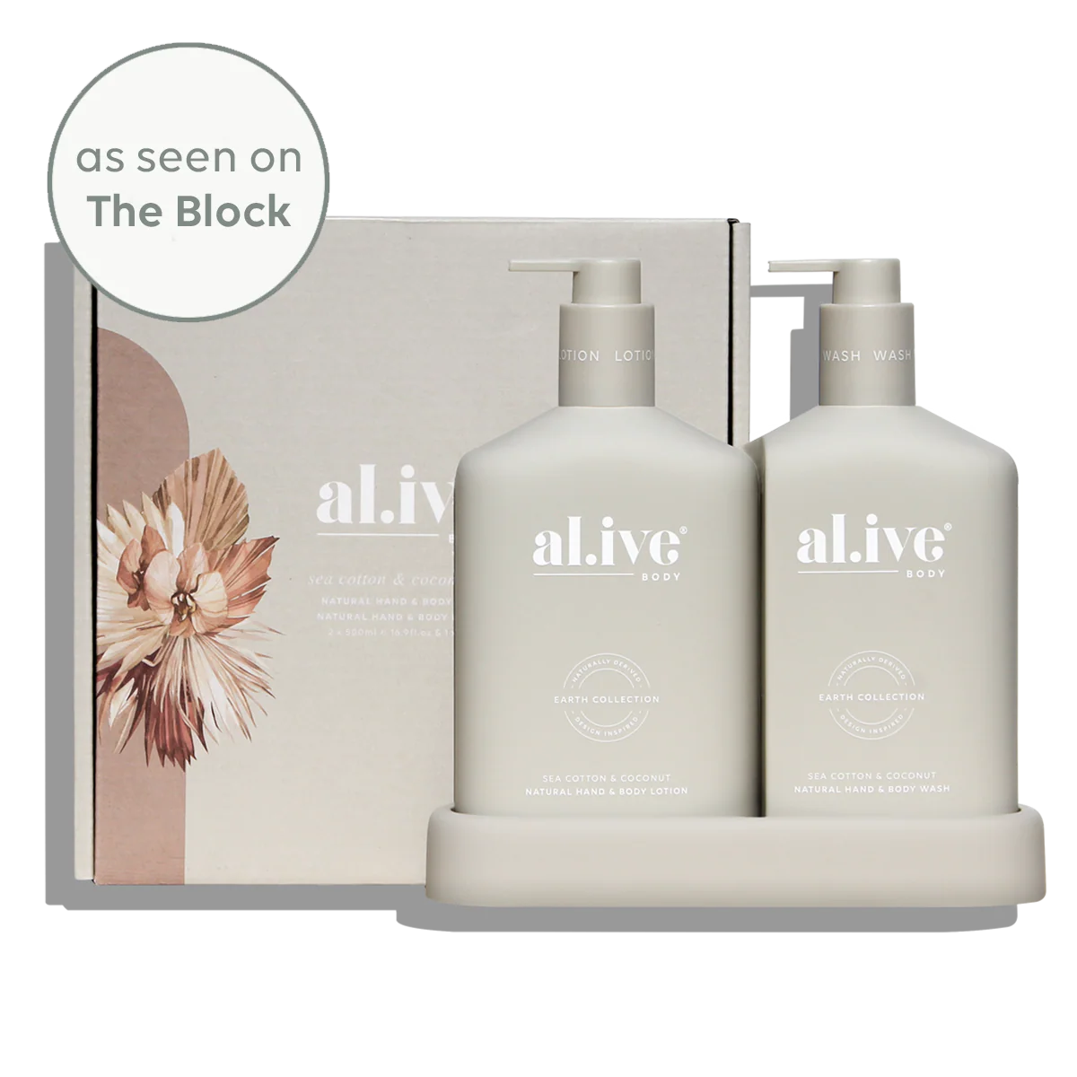 al.ive body - Wash & Lotion Duo - Sea Cotton & Coconut