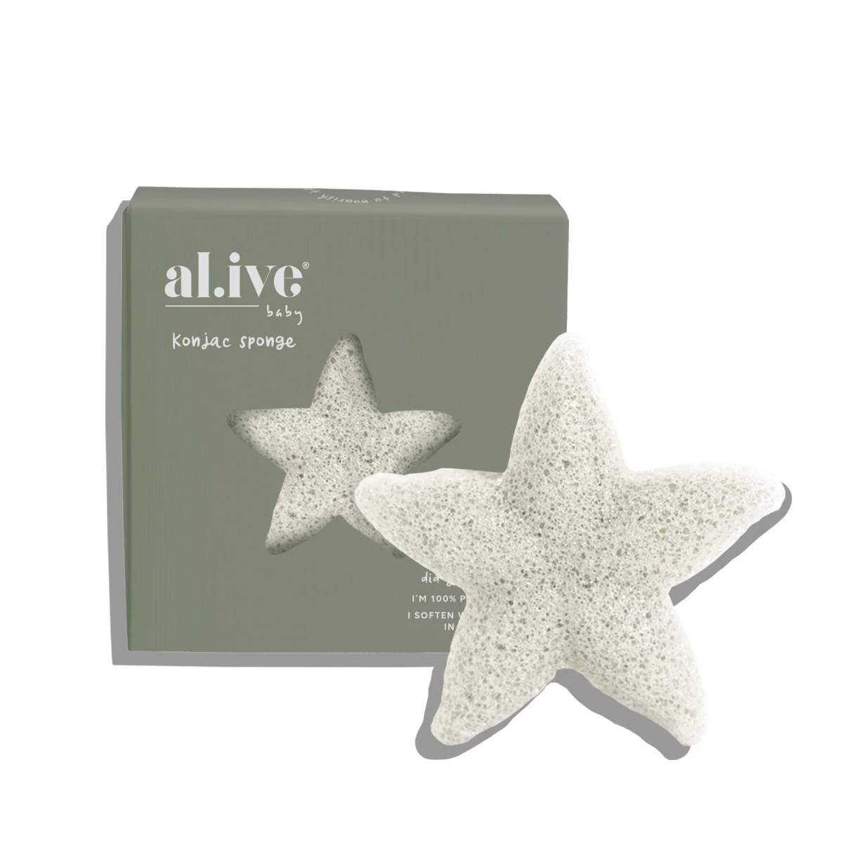 al.ive body - Baby Konjac Sponge - White