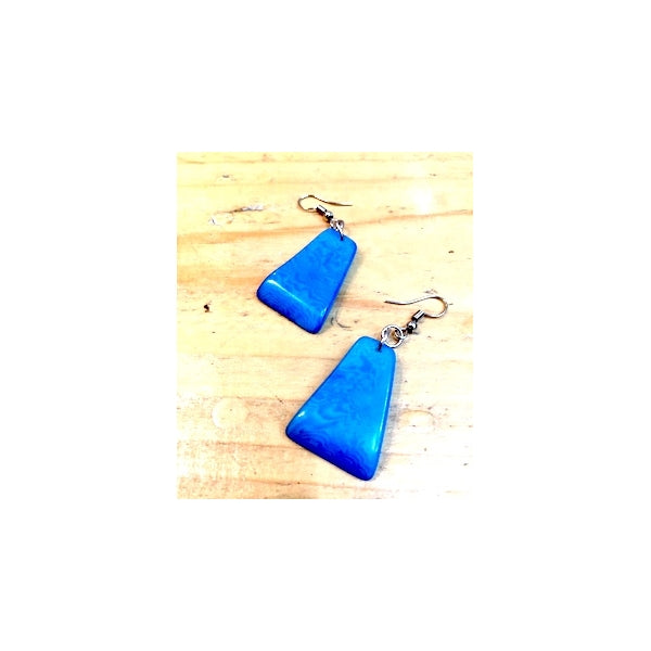 Faceted Square Geometric Earrings