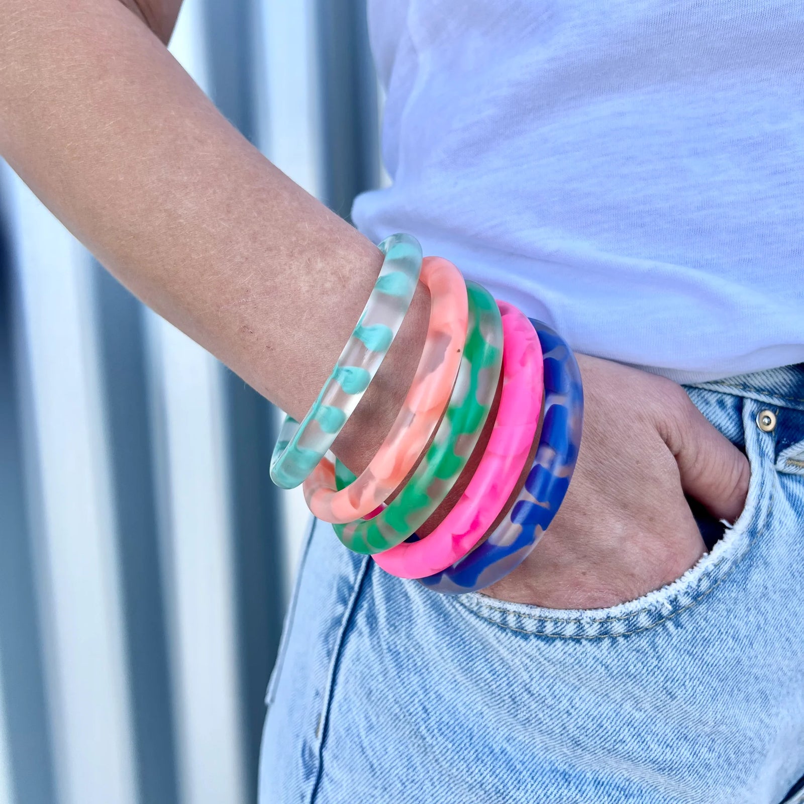 Marbled Resin Bangles