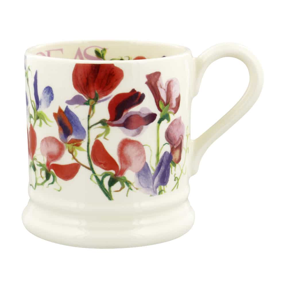 Mill & Hide - Finch & Lane - Flowers Sweet Pea Multi 1/2 Pint Mug