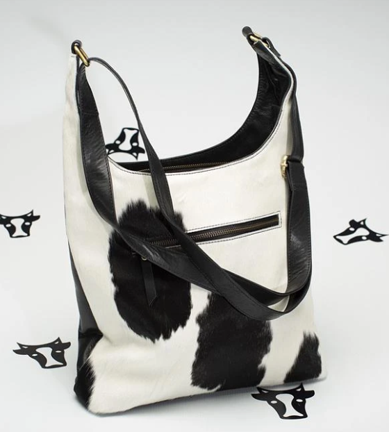 Mill & Hide - Furmoo - Front Fur Satchel - Black and White