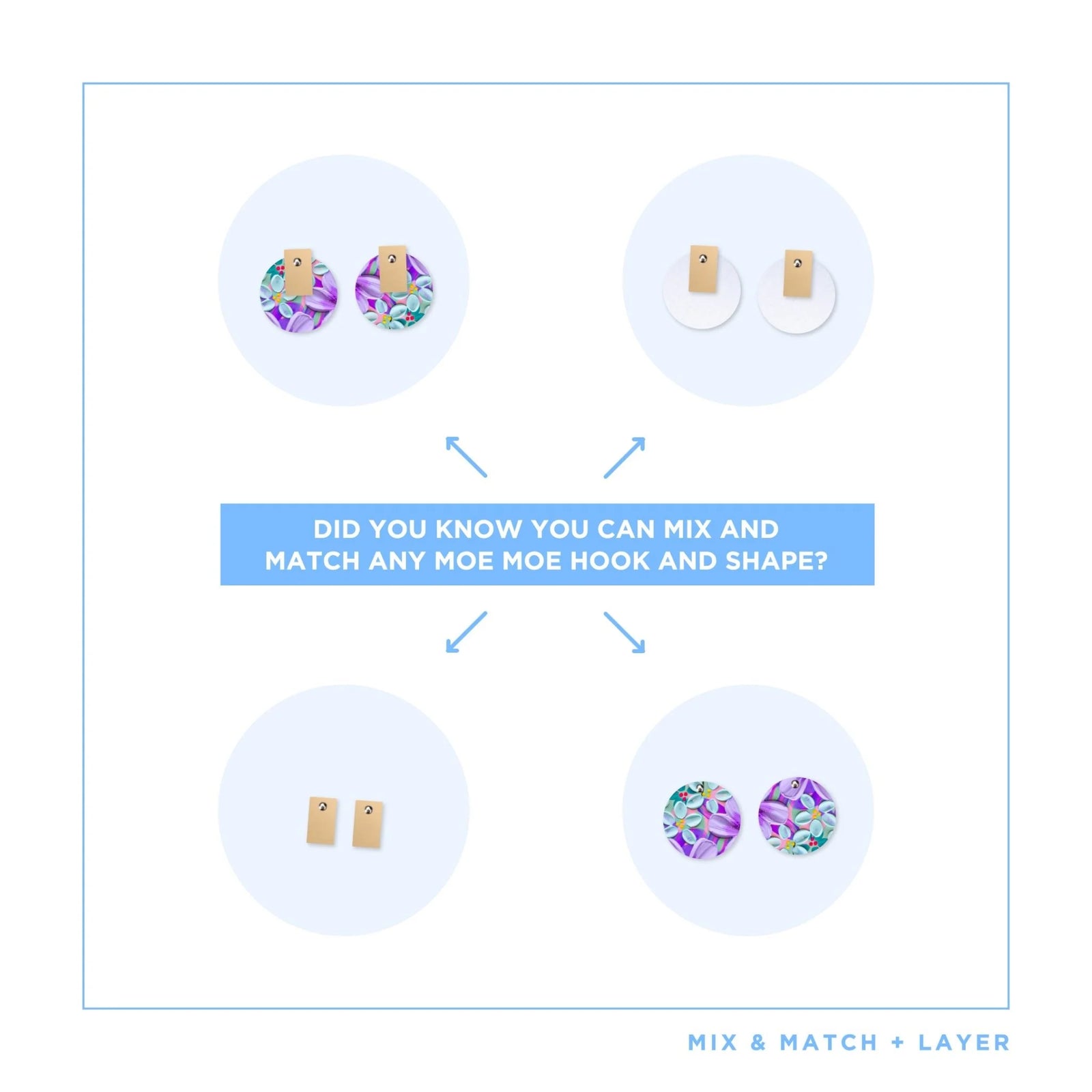 Alex Mason Garden Party Layered Medium Circle Stud Earring