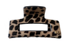 Acetate Medium Rectangle Hair Claw with Black Trim