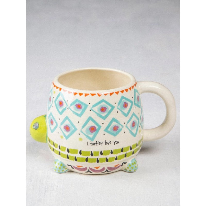 Folk Art Mug Cream Turtle