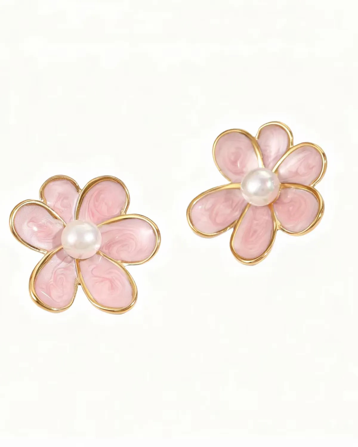 Bronte Enamel Flower Stud Earrings