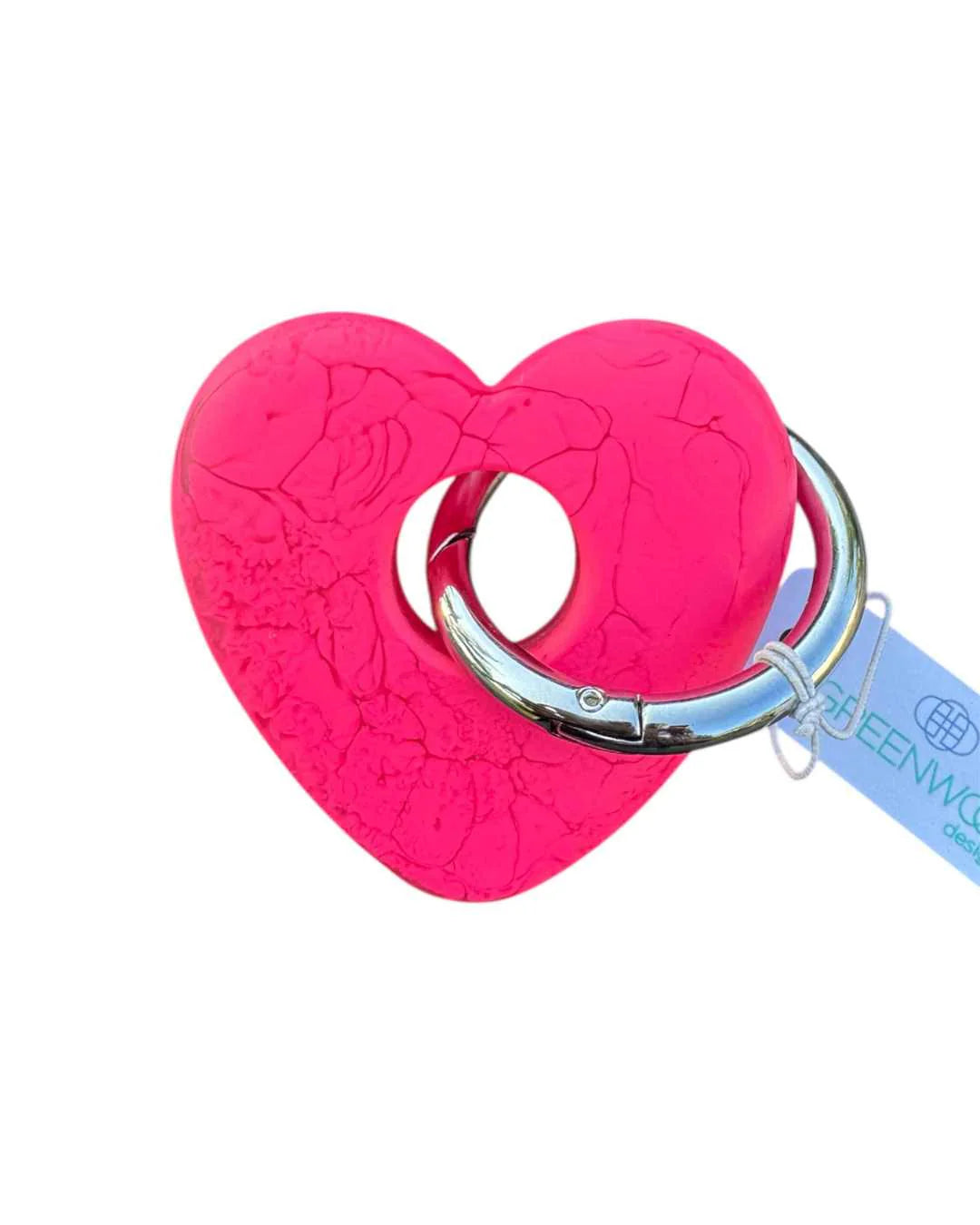 Mill & Hide - Greenwood Designs - Heart Resin Keyring