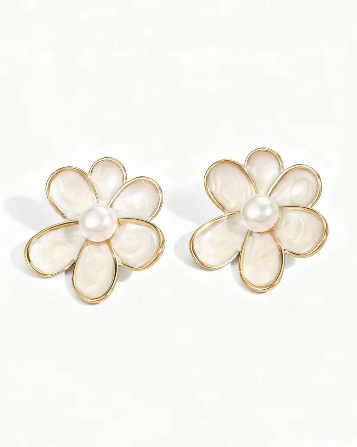 Bronte Enamel Flower Stud Earrings