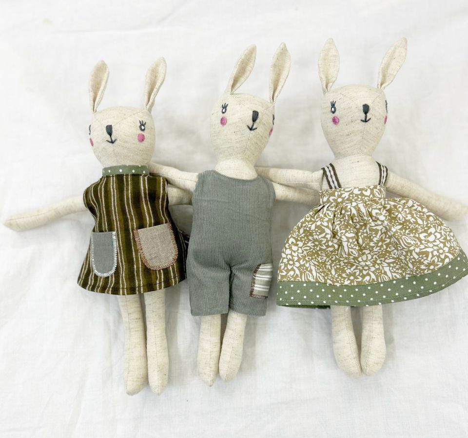 Bunny Cotton Rattle Toy