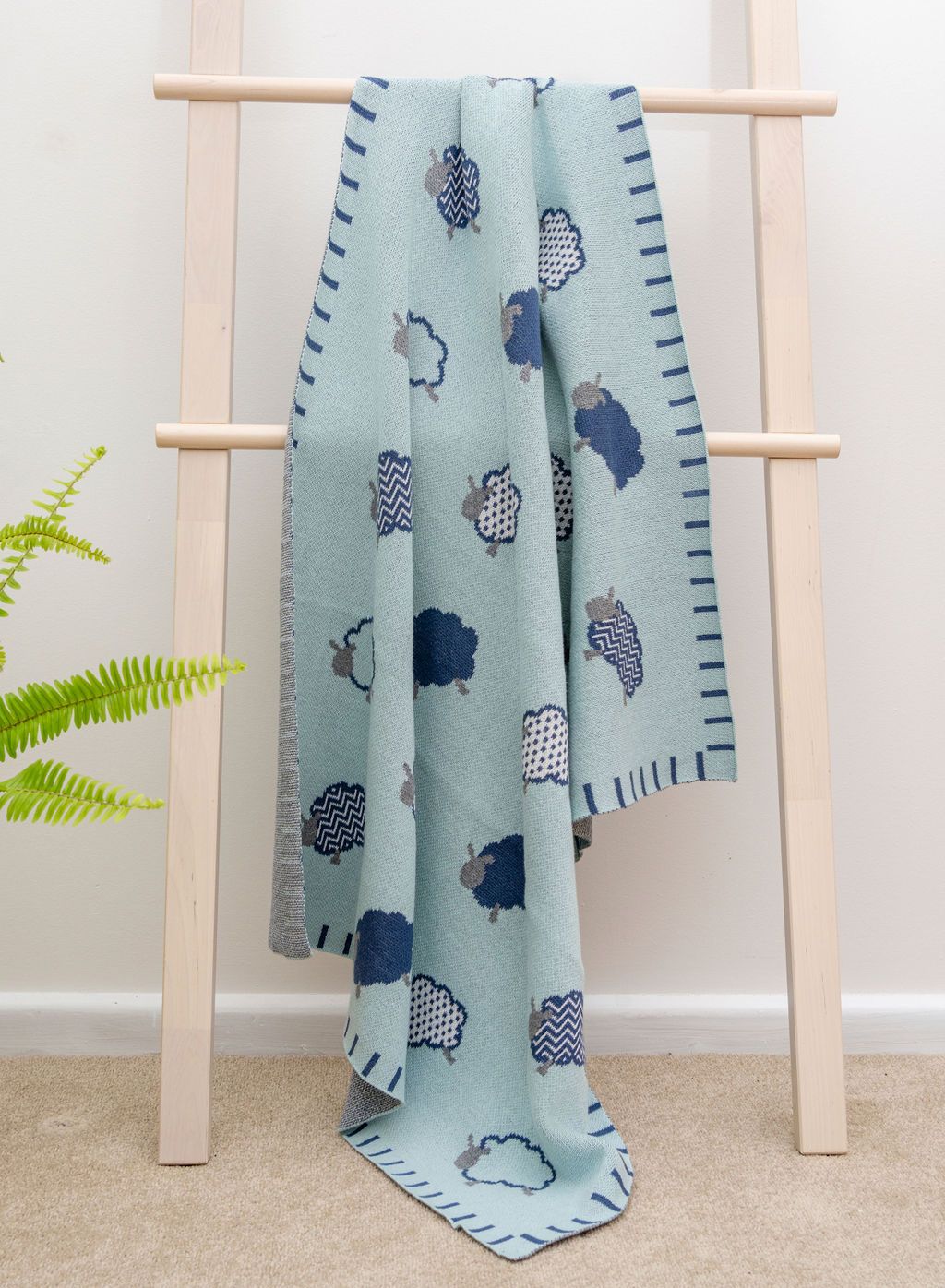 Baah Cotton Baby MP Knit Blanket - Blue