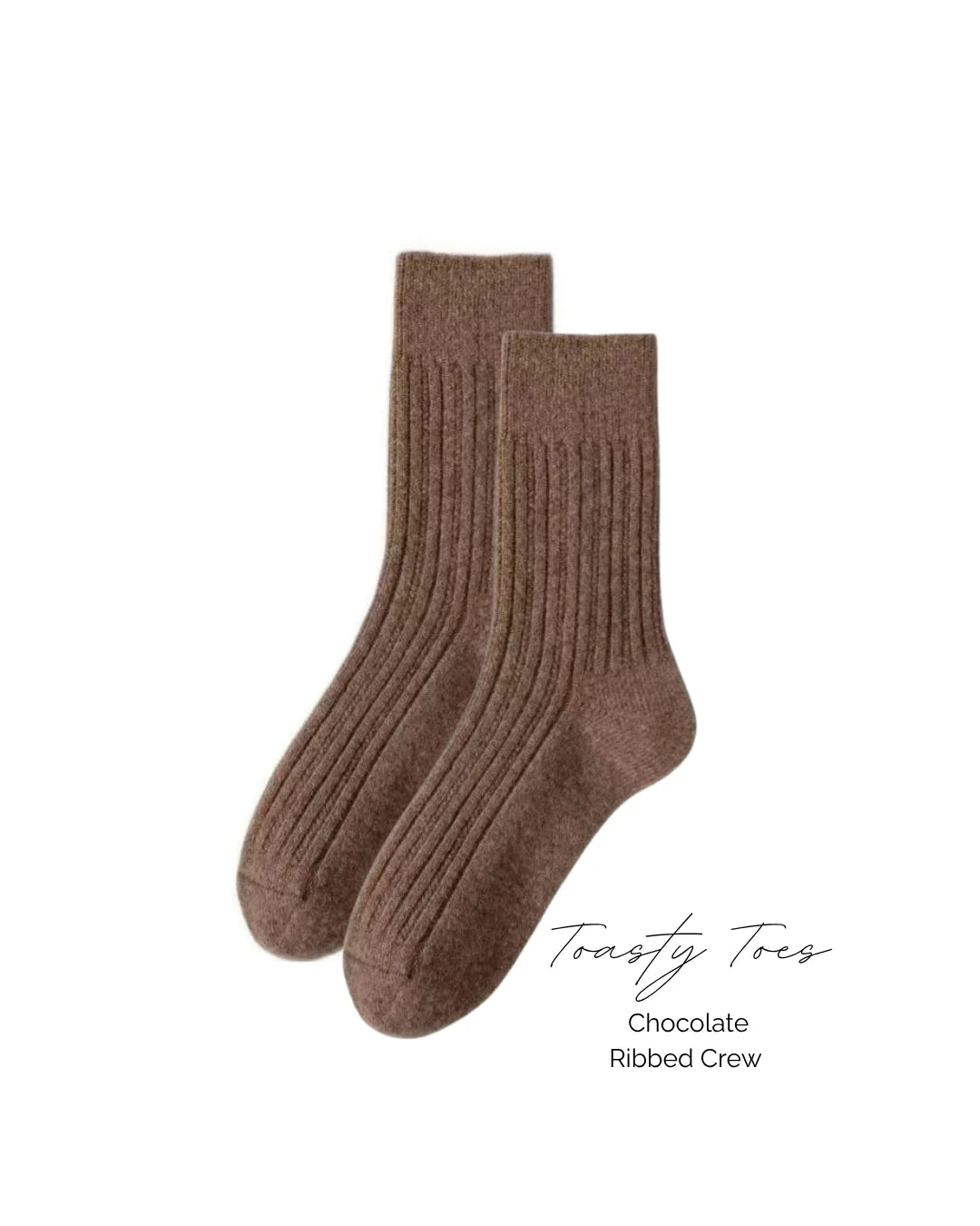 Tasty Toes Woollen Ribbed Crew Socks