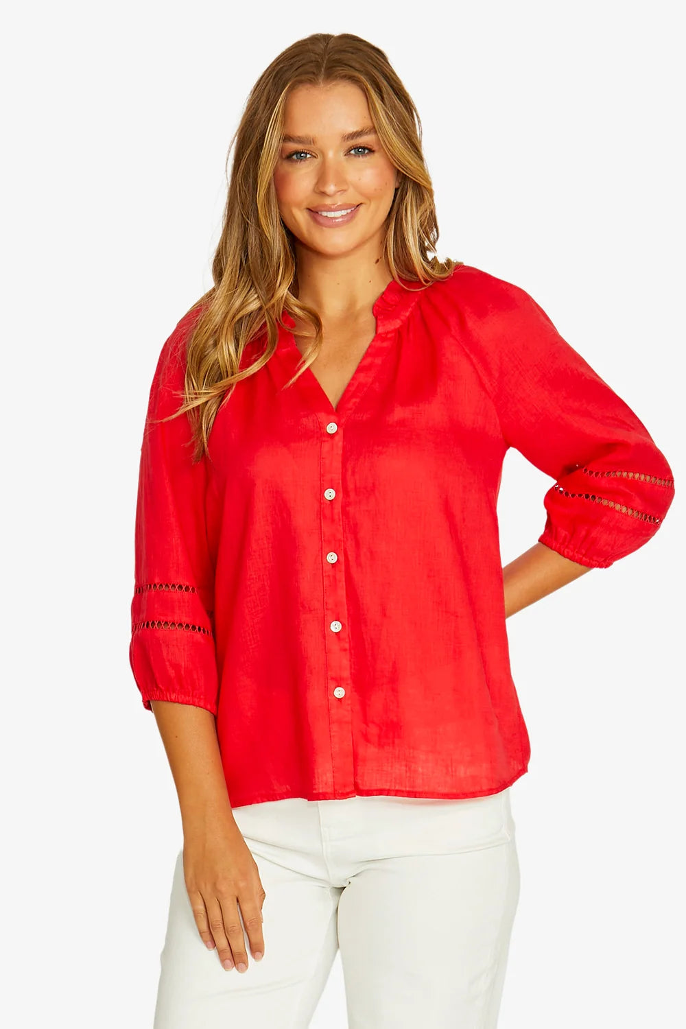 Trim Detail Top - Chilli