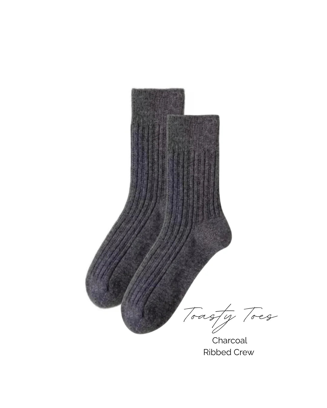 Tasty Toes Woollen Ribbed Crew Socks