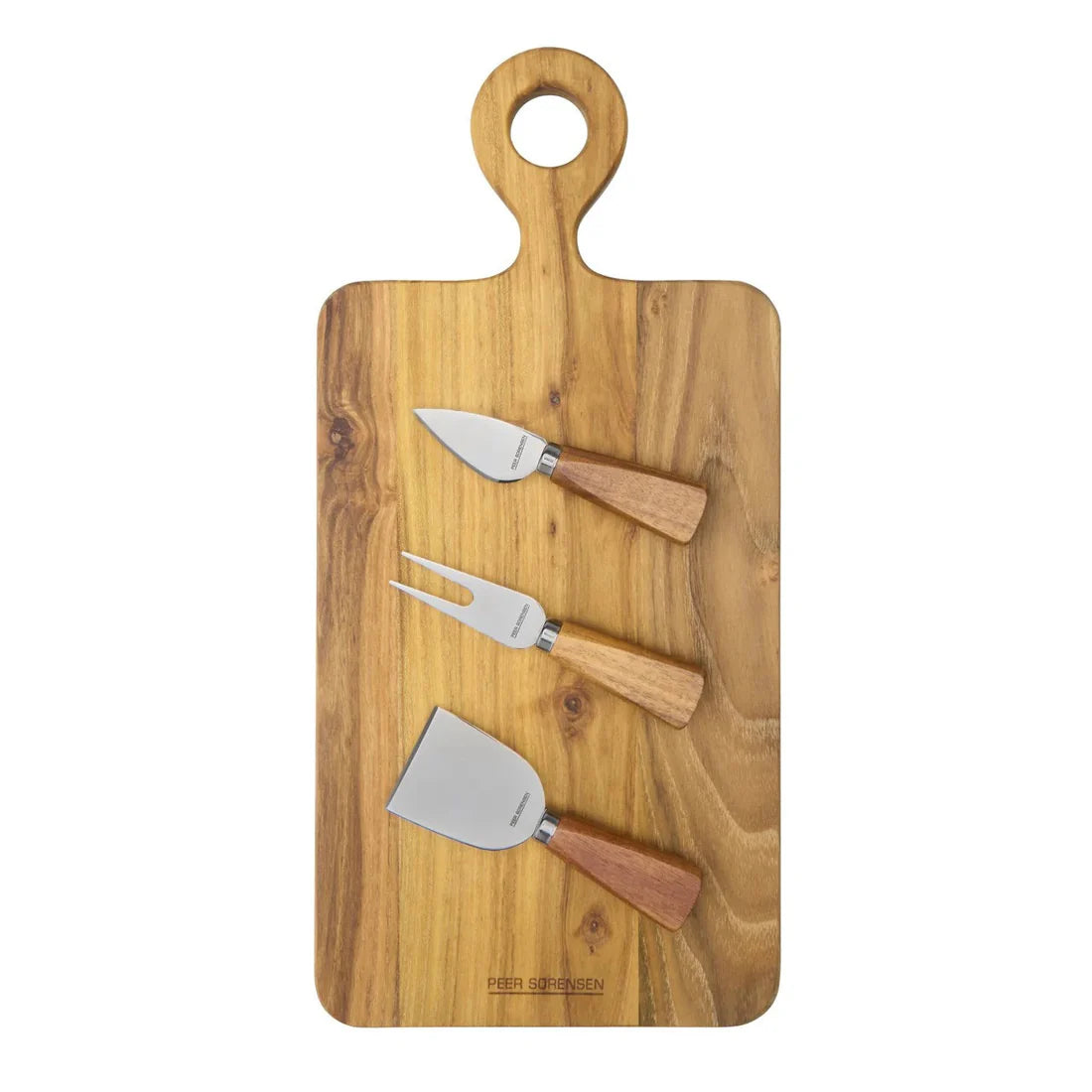 4Pc Cheese Knife & Rectangular Board Set