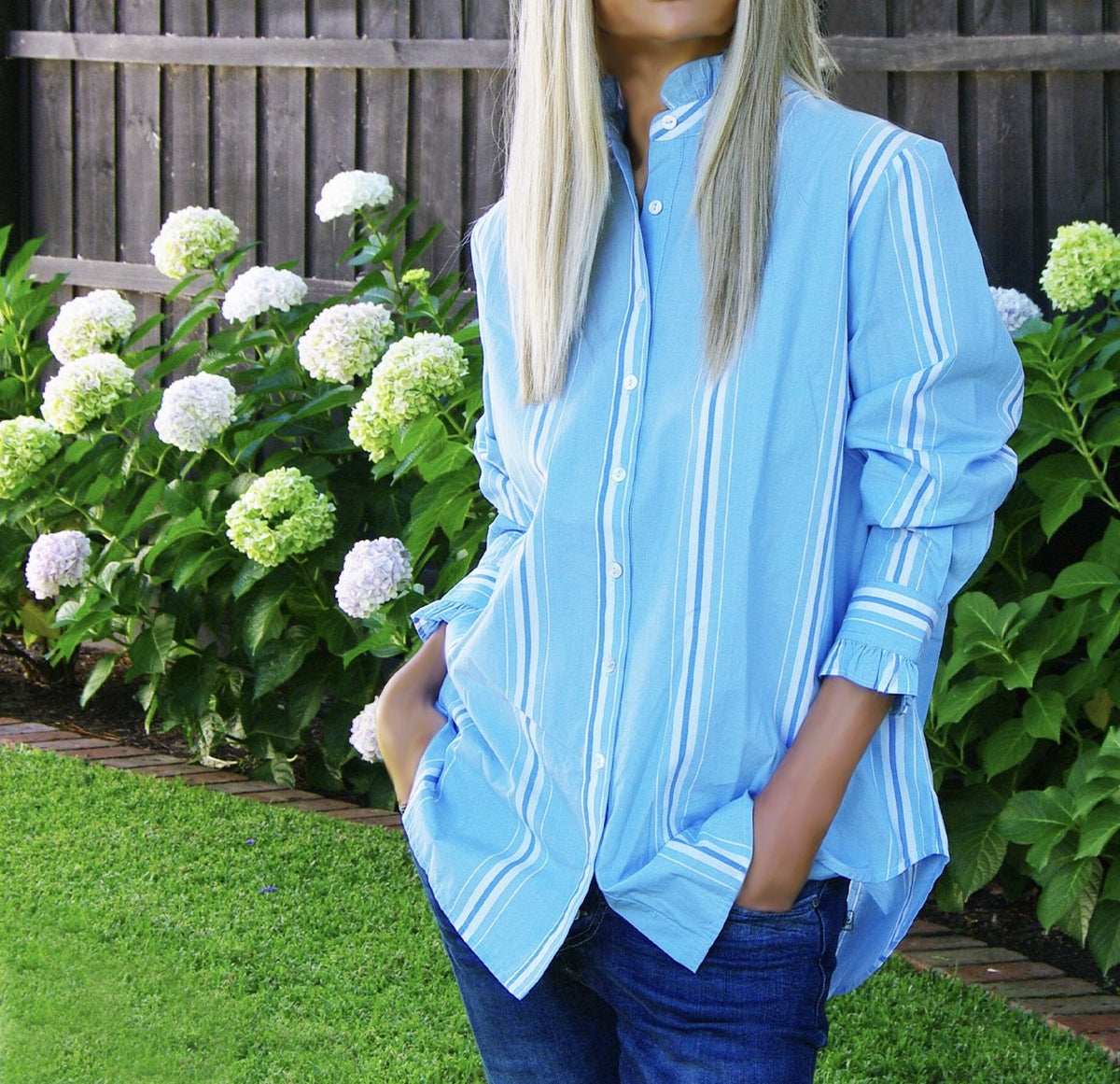 Maple Shirt - Chambray Blue