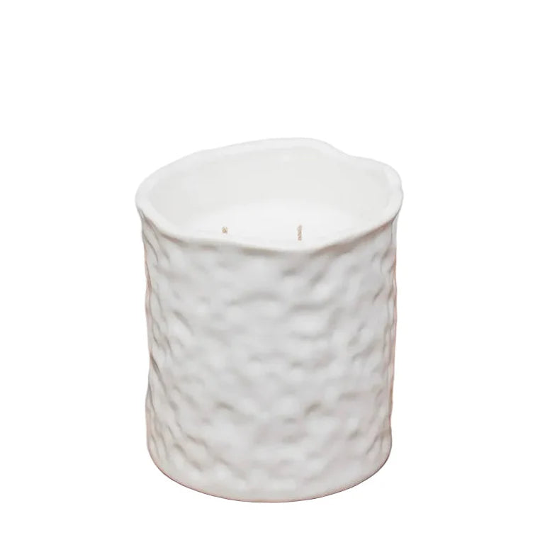 White Textured Candle - Coconut &amp; Lime