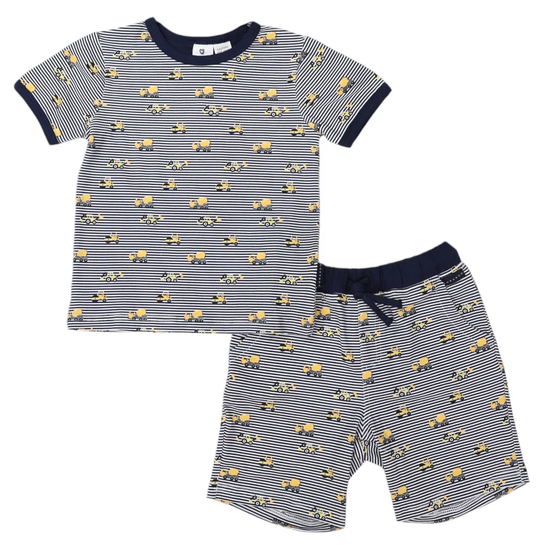 Cotton PJ's Trucks and Diggers - Navy