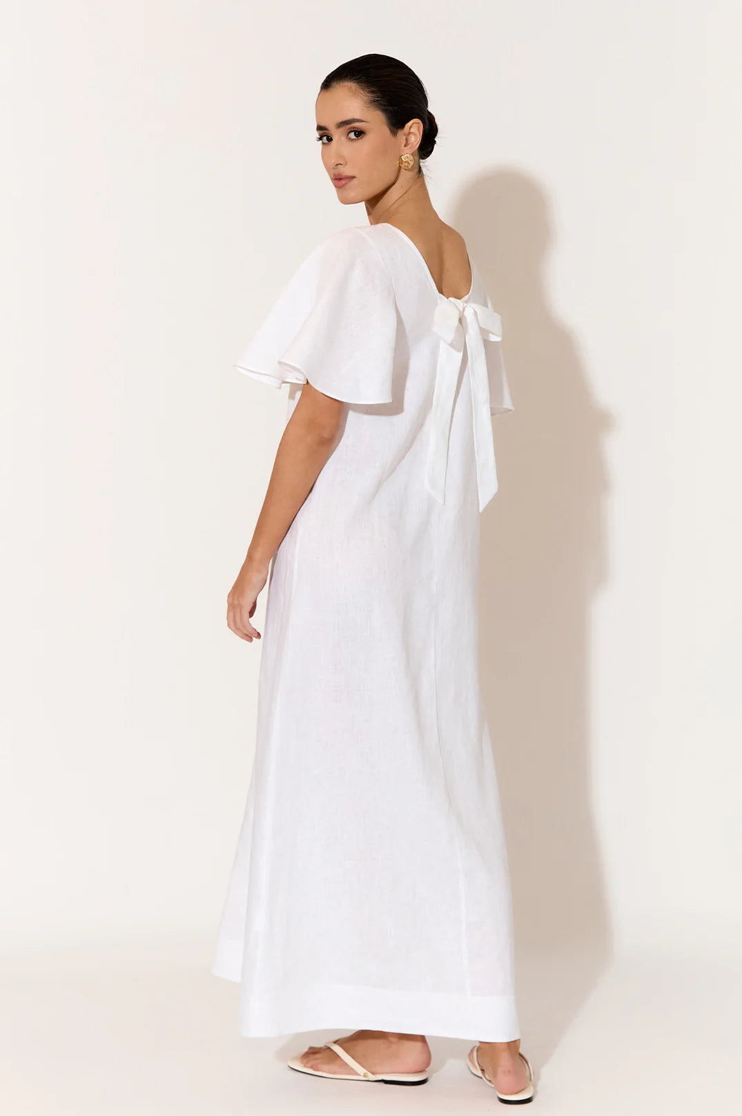 Mill & Hide - adorne - Theo Linen Maxi Dress White
