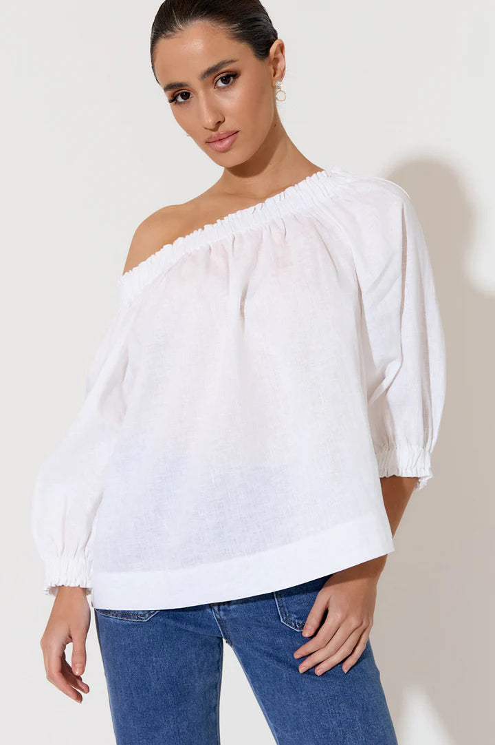 Crystal Linen Off the Shoulder Top