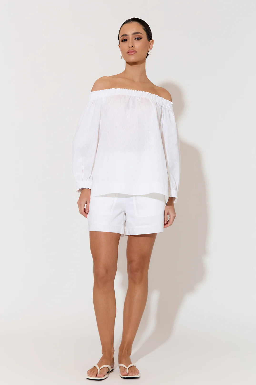Crystal Linen Off the Shoulder Top