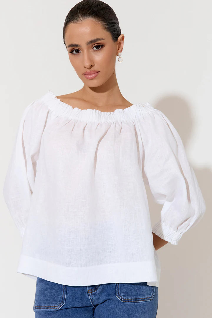 Crystal Linen Off the Shoulder Top