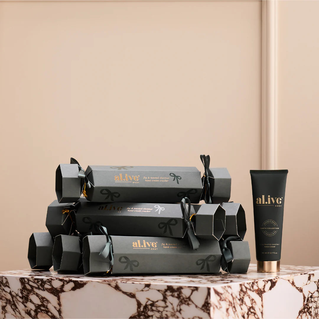 al.ive body - Hand Cream Cracker - Fig & Toasted Chestnut Set