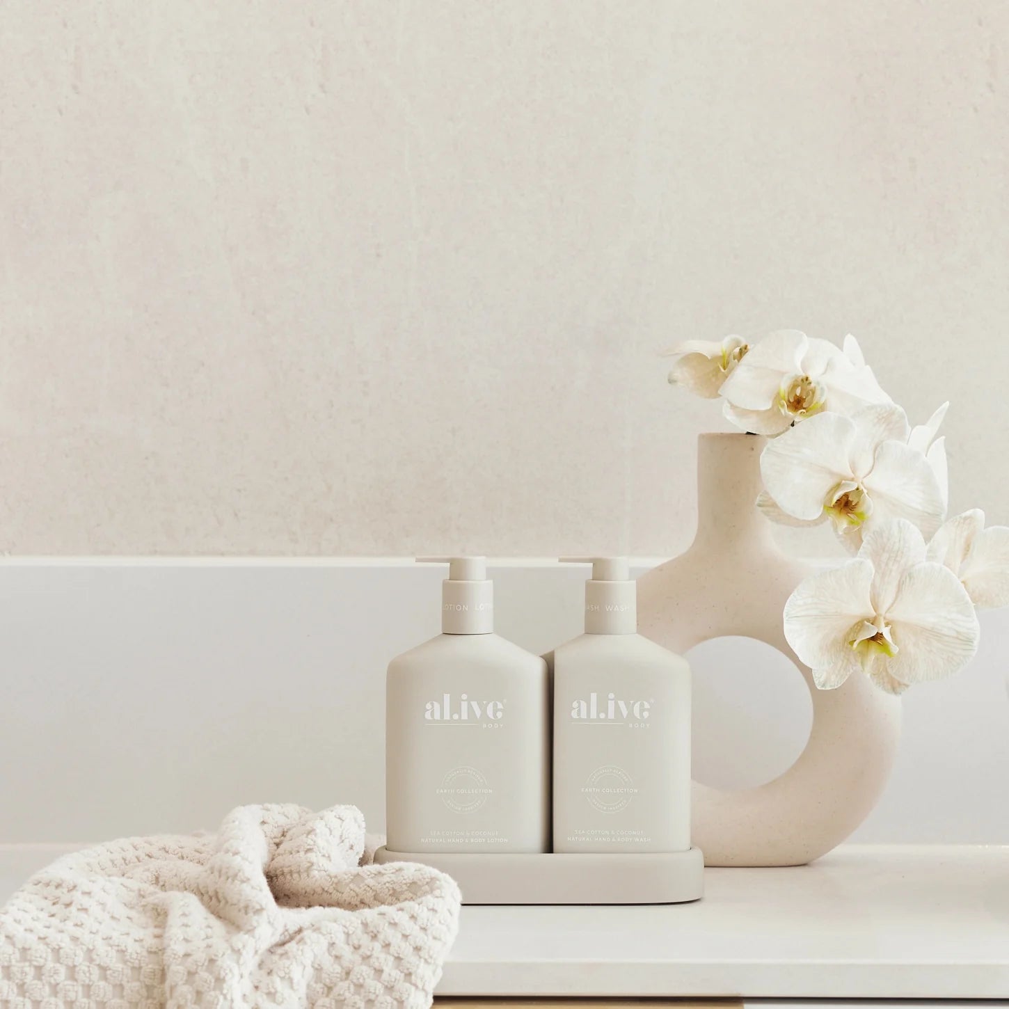 al.ive body - Wash & Lotion Duo - Sea Cotton & Coconut