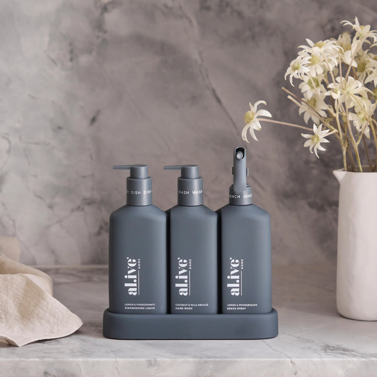 al.ive body - Kitchen Trio - Lemon Myrtle &amp; Pomegranate + Coconut &amp; Wild Orange
