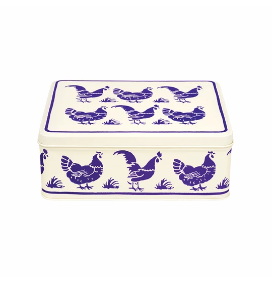 Blue Hen Square Tin