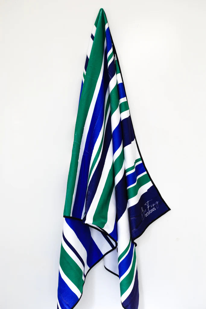 Microfibre Towel - Blue Green Rugby