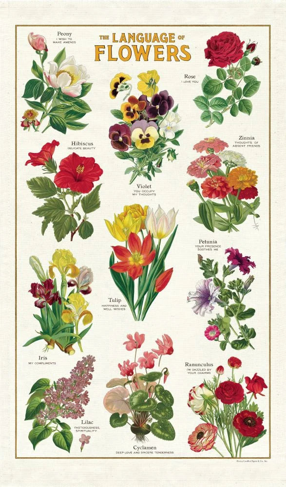 Tea Towel - Language of Flowers