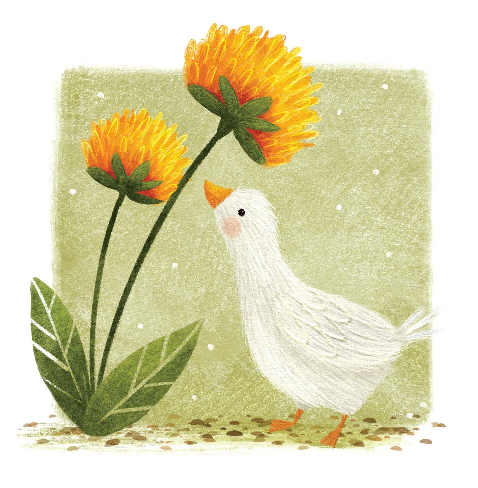 Mini Card - Duck and Flower