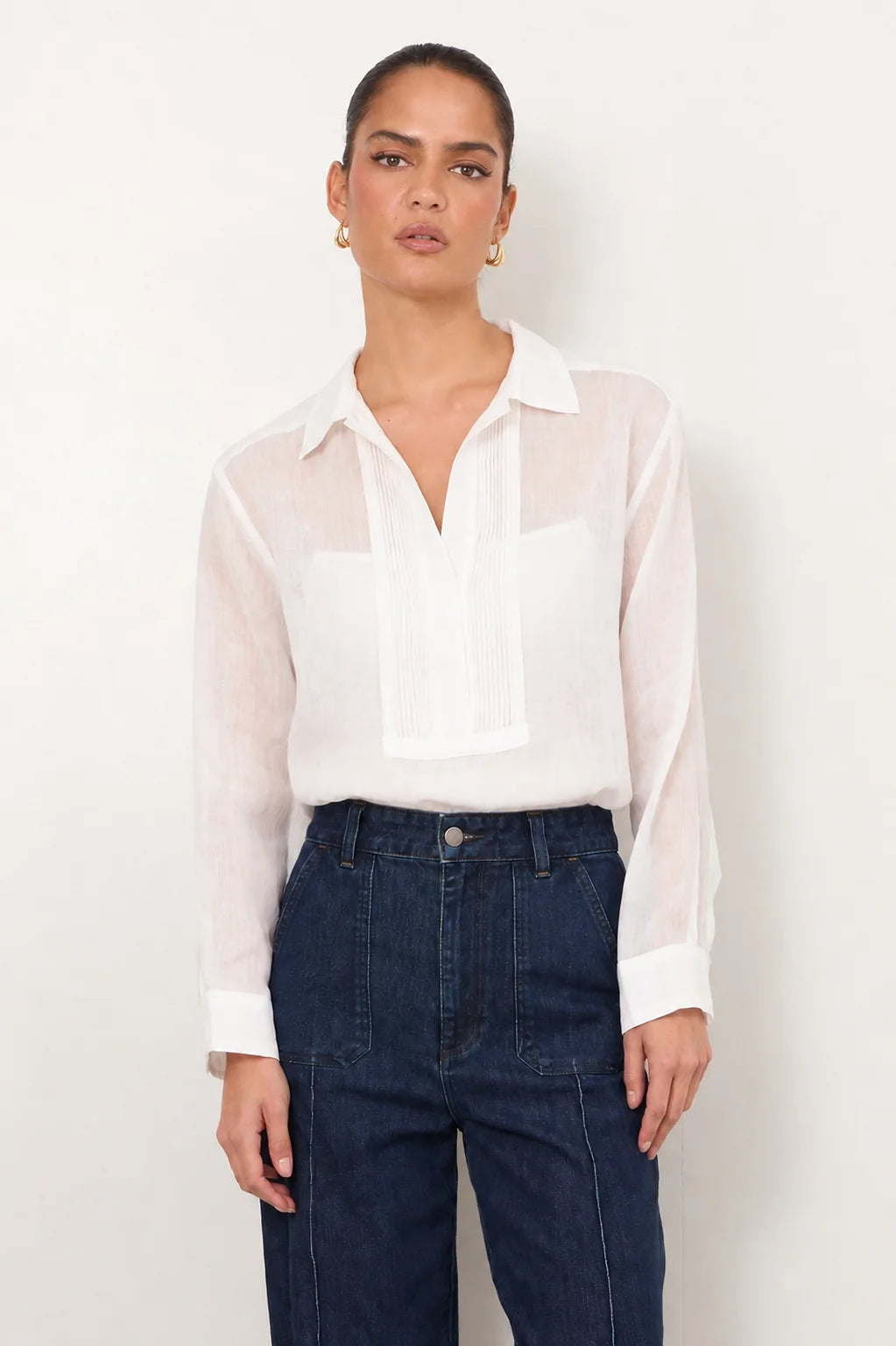 Yuri Ramie Shirt - White
