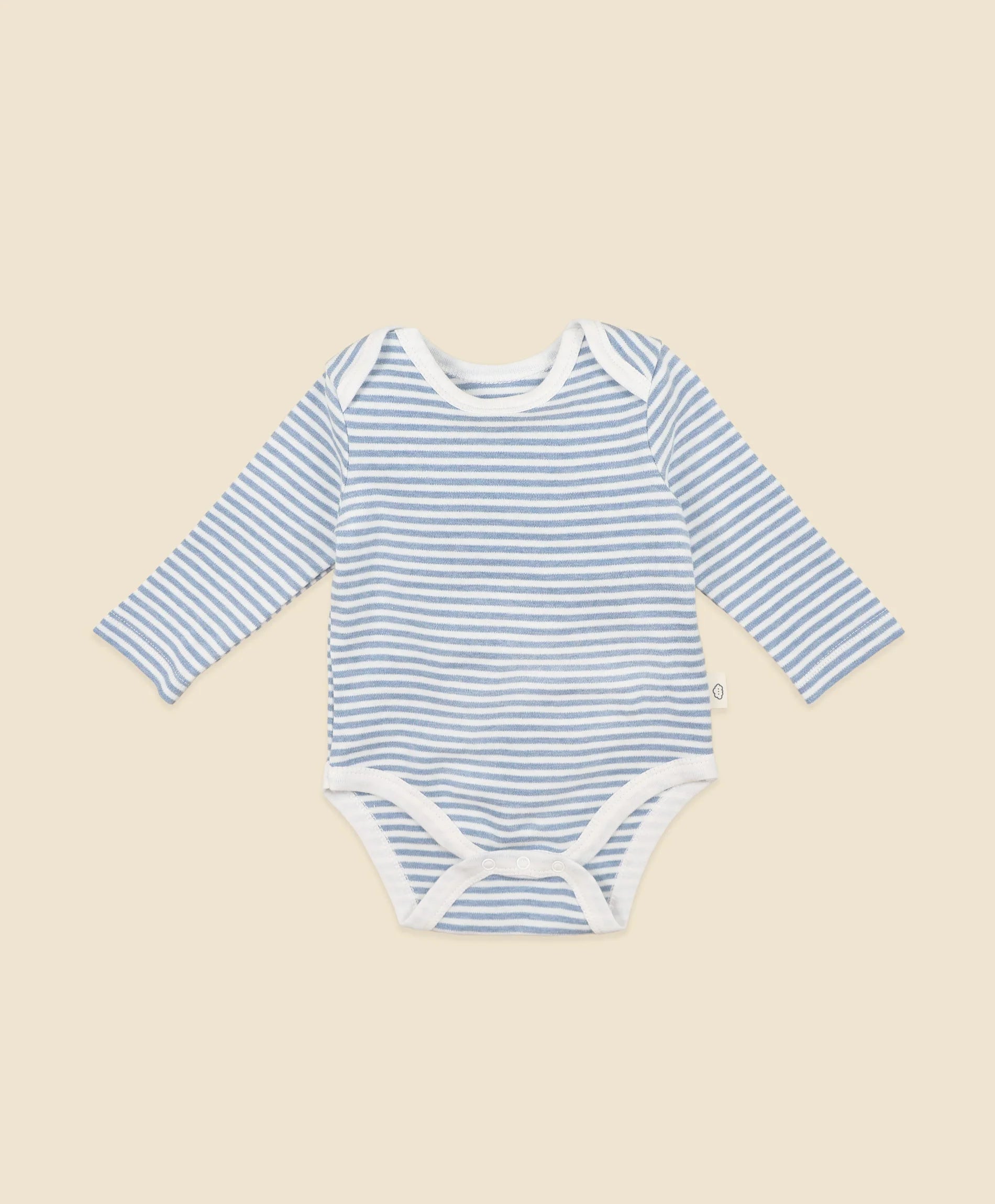 Long Sleeve Bodysuit - Blue Stripes