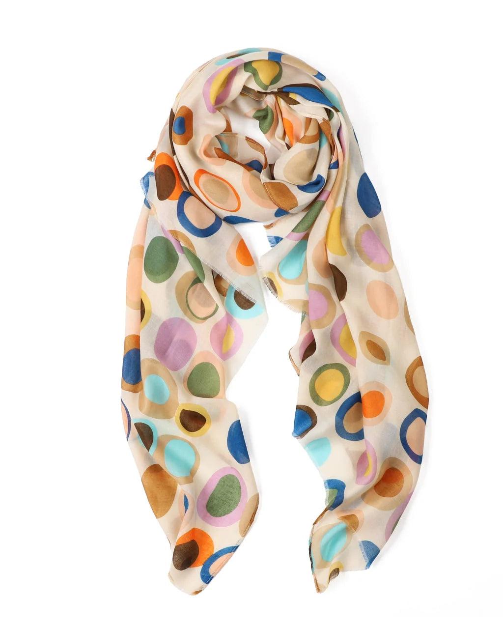 Lulu in Cream Lightweight Scarf