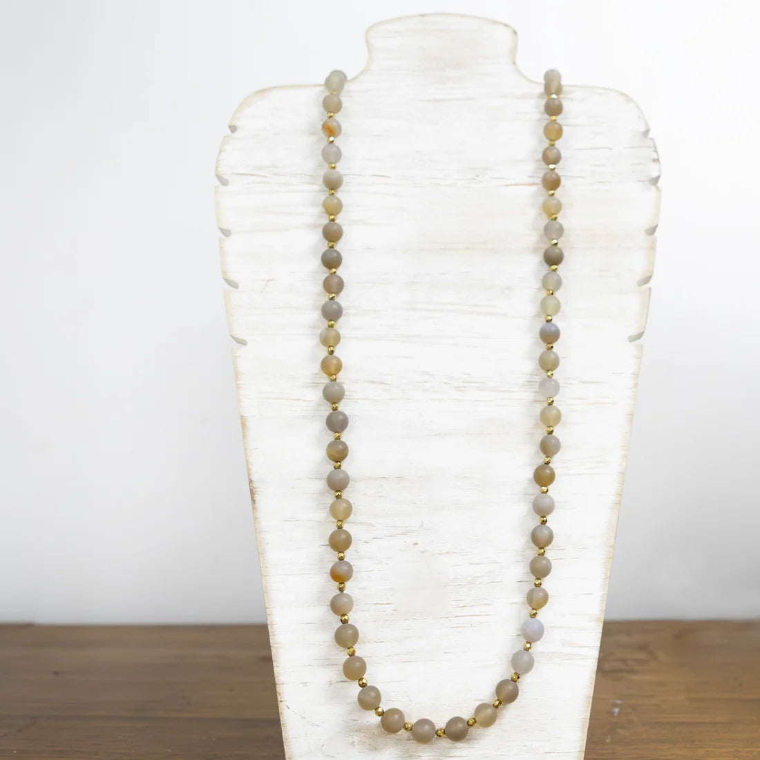 Agate with Gold Necklace