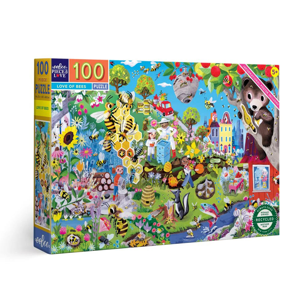 eeBoo 100 Pc Puzzle - Love Of Bees