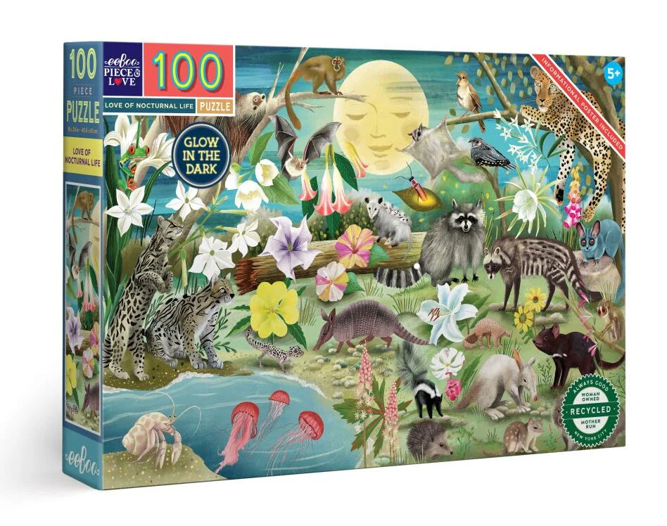eeBoo 100 Pc Puzzle - Love Of Nocturnal Life