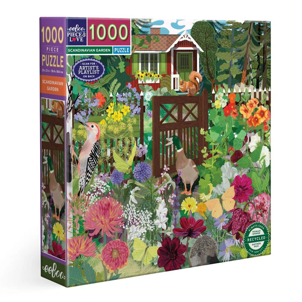 eeBoo 1000 Pc Puzzle - Scandinavian Garden
