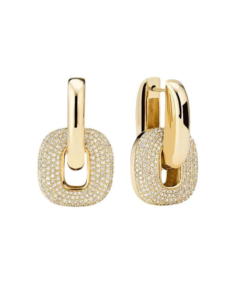 Estelle Diamatne Encrusted Hoops