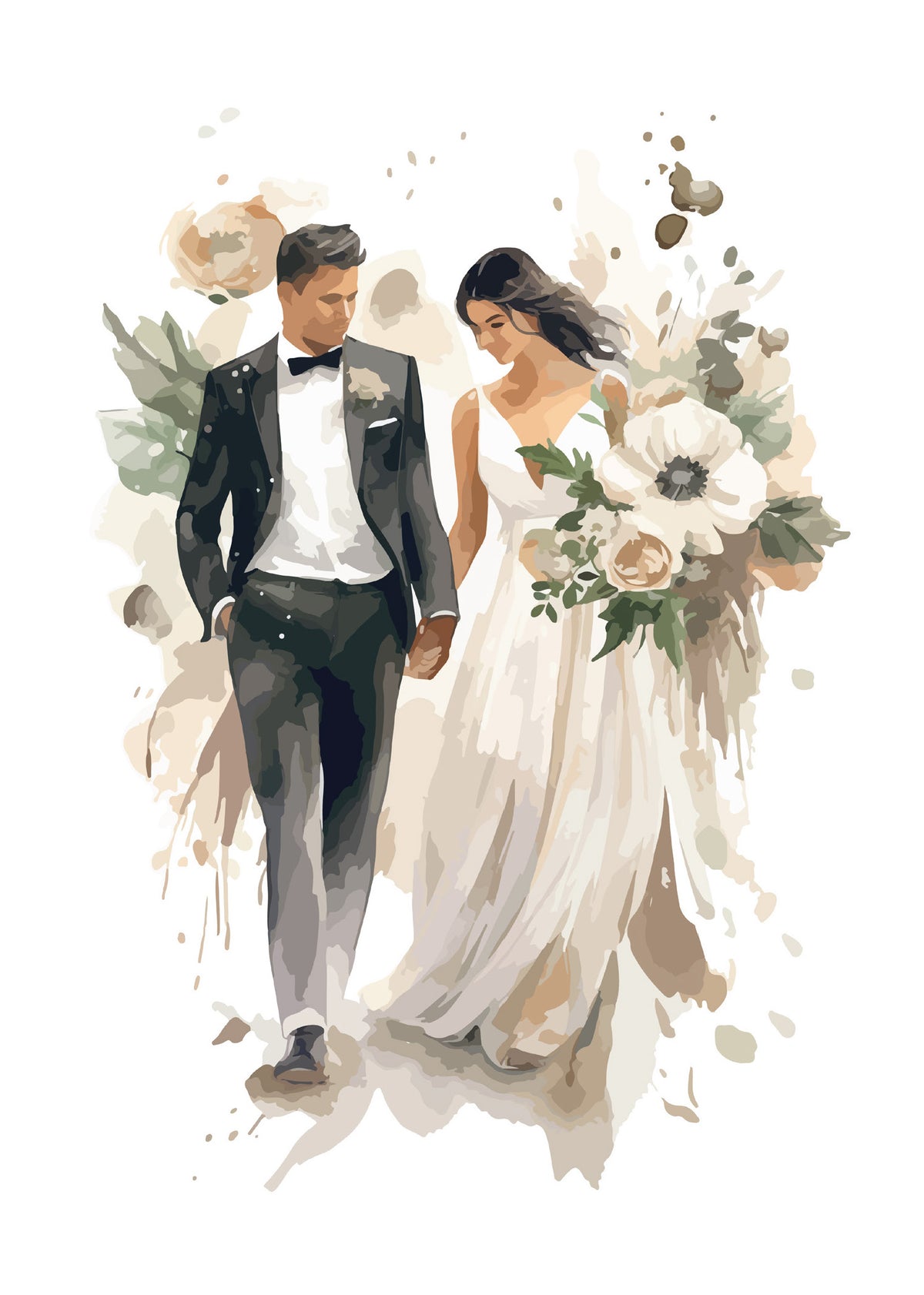 Greeting Card - Bride &amp; Groom