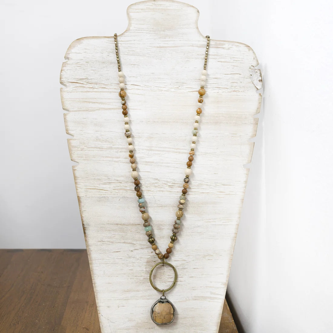 Antique Gold Necklace with Charm