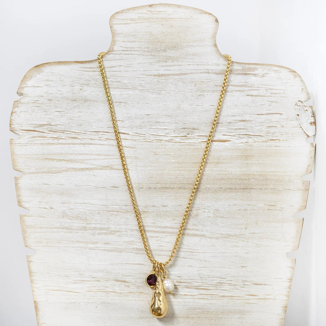 GP Necklace with Freshwater Pearl and Charm