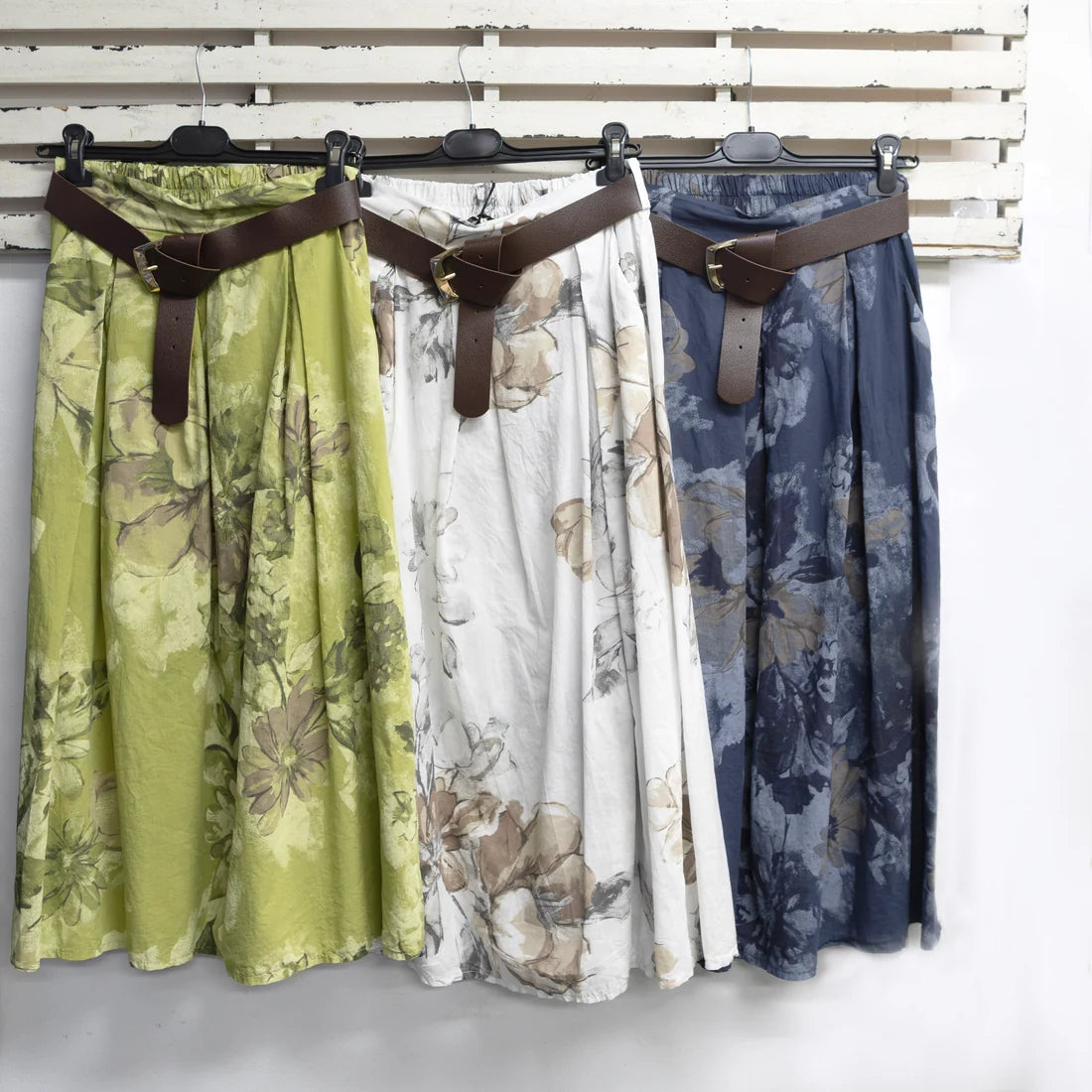 Cotton Flower Print Skirt